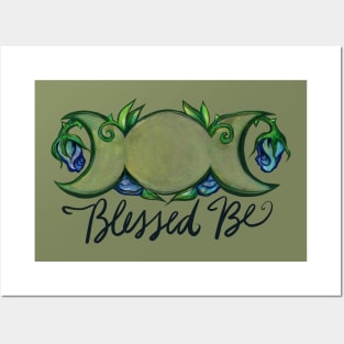 Blessed Be Triple Moon Posters and Art